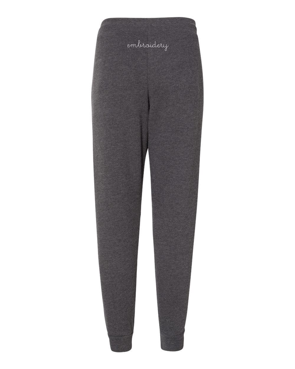 New! Adult Jogger Sweatpants (Unisex) juju + stitch Black / XS custom personalized script embroidered jogger sweatpants