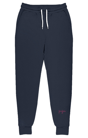 juju + stitch Personalized Custom Embroidered Sweatpants Solid Navy / XS Adult Jogger Sweatpants (Unisex)