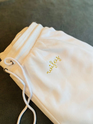 juju + stitch Personalized Custom Embroidered Sweatpants White / XS Adult Jogger Sweatpants (Unisex)
