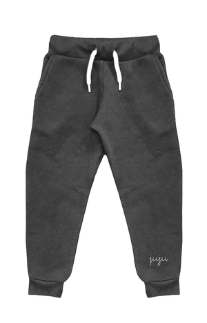 juju + stitch Personalized Custom Embroidered Sweatpants Youth S (8) / Solid Asphalt Big Kids Jogger Sweatpants