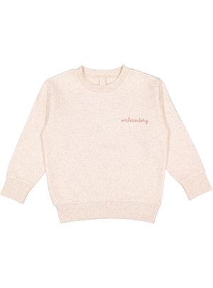 juju + stitch Personalized Custom Embroidered Sweatshirts & Hoodies 2T / Heather Nude Little Kids Classic Crewneck Sweatshirt