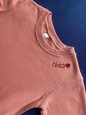 juju + stitch Personalized Custom Embroidered Sweatshirts & Hoodies 2T / Mauve New Colors! Little Kids Classic Crewneck Sweatshirt