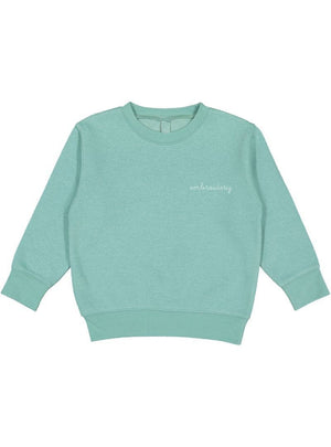 juju + stitch Personalized Custom Embroidered Sweatshirts & Hoodies 2T / Teal Little Kids Classic Crewneck Sweatshirt