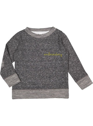 juju + stitch Personalized Custom Embroidered Sweatshirts & Hoodies 2T / Tri-Charcoal Little Kids French Terry Longsleeve