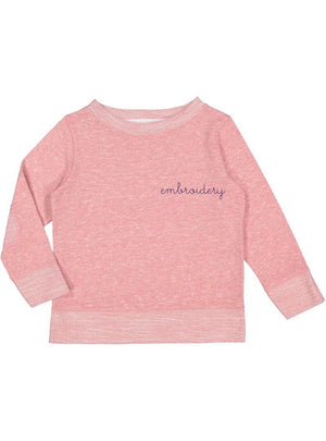 juju + stitch Personalized Custom Embroidered Sweatshirts & Hoodies 2T / Tri-Mauve Little Kids French Terry Longsleeve