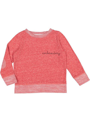 juju + stitch Personalized Custom Embroidered Sweatshirts & Hoodies 2T / Tri-Red Little Kids French Terry Longsleeve