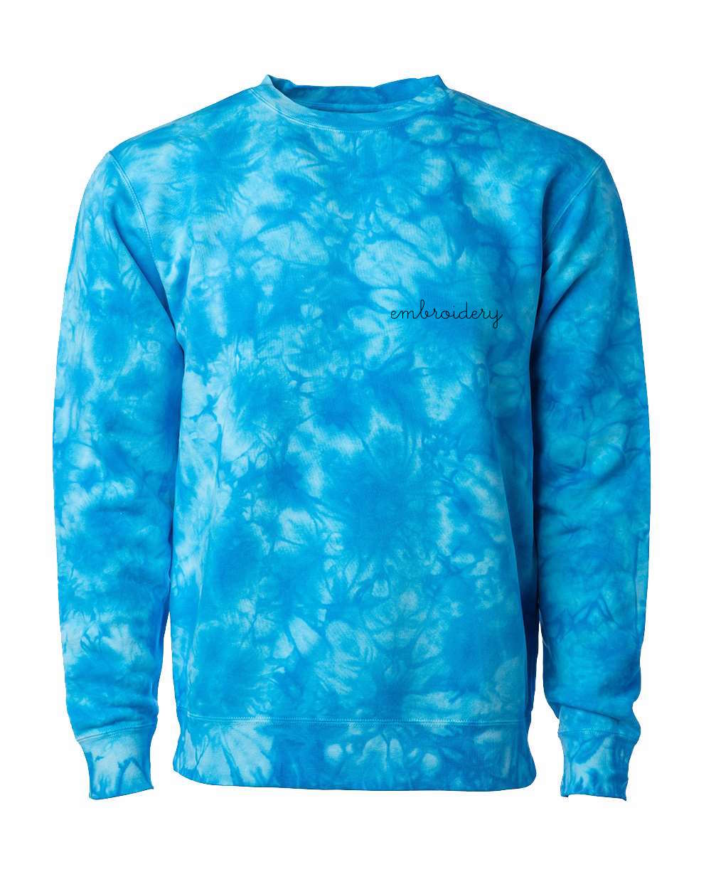 Adult Tie-Dye Crewneck Sweatshirt – Personalized with custom embroidery