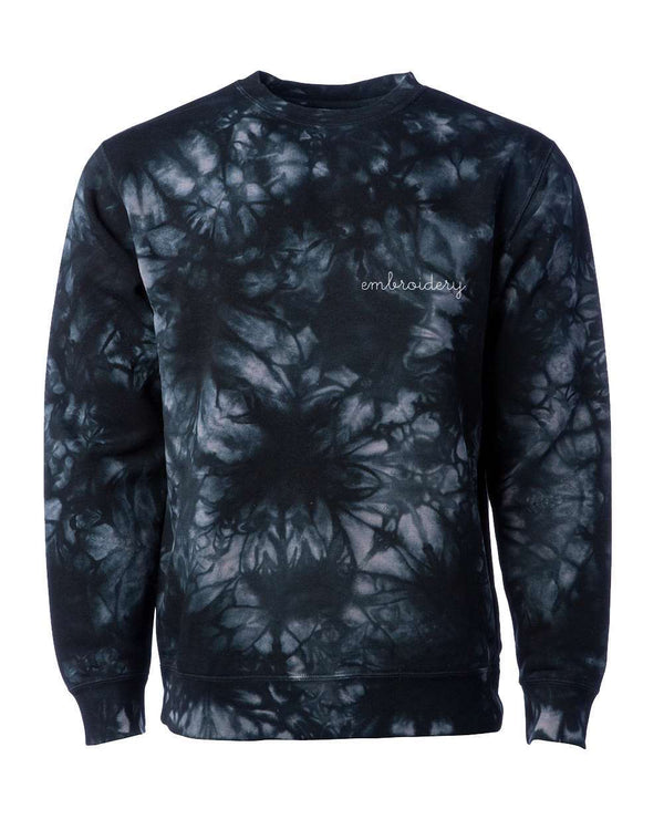 Adult Tie Dye Crewneck Fleece Sweatshirt Unisex juju stitch