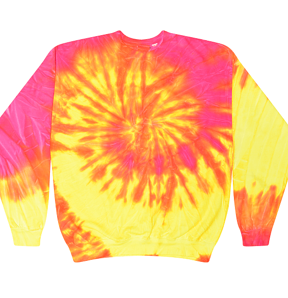 Adult Tie-Dye Crewneck Fleece Sweatshirt (Unisex) - Custom