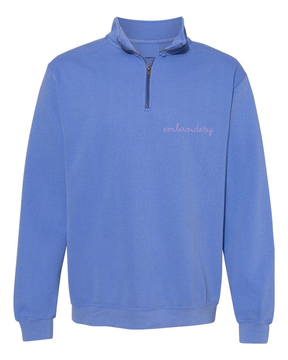 juju + stitch Personalized Custom Embroidered Sweatshirts & Hoodies Adult S / Vintage Peri Adult Vintagewash Half Zip Fleece Sweatshirt (Unisex)