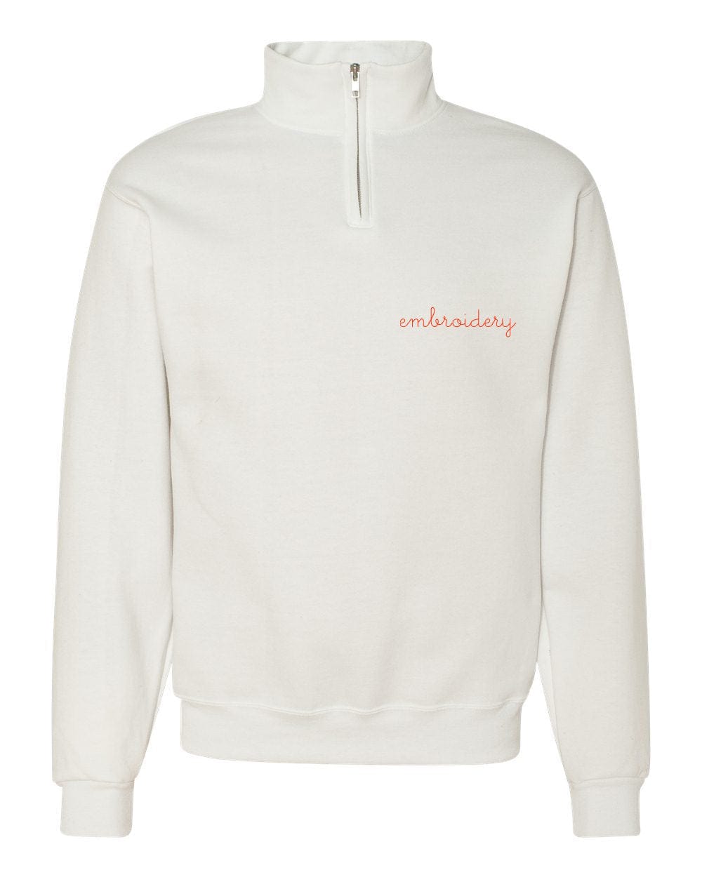 Adult Half Zip Fleece (Unisex) juju + stitch Adult S / Black custom personalized script embroidered half-zip fleece sweatshirt