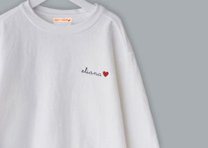 Adult Vintagewash Crewneck Sweatshirt (Unisex) juju + stitch Adult S / White custom personalized script embroidered crewneck sweatshirt
