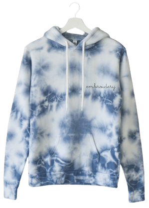 Adult marbled tie-dye hoodie – personalized & custom embroidered