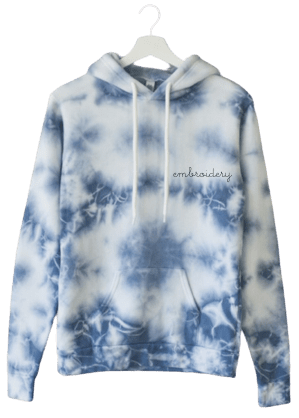 juju + stitch Personalized Custom Embroidered Sweatshirts & Hoodies Adult Supersoft Marbled Tie-Dye Hoodie (Unisex)
