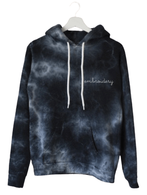 Adult marbled tie-dye hoodie – personalized & custom embroidered