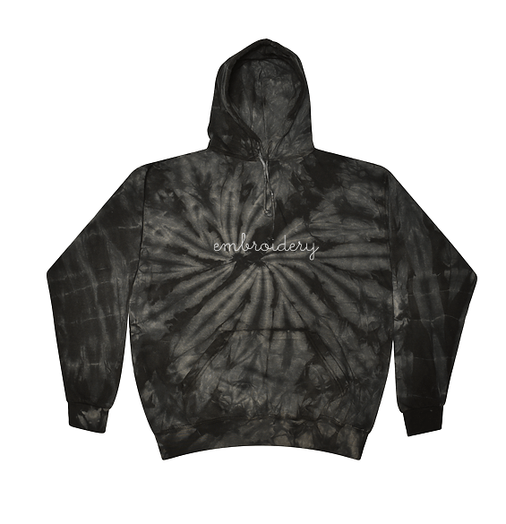 Adult Tie-Dye Pullover Hooded Sweatshirt (Unisex) juju + stitch Adult S / Zen custom personalized script embroidered tie dye hoodie