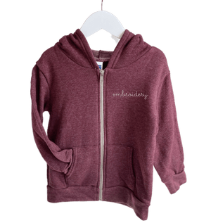 Burgundy 2025 fleece hoodie