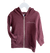 Adult Zip Fleece Hoodie (Unisex) juju + stitch Adult XL / Tri Burgundy custom personalized script embroidered zip-up fleece sweatshirt