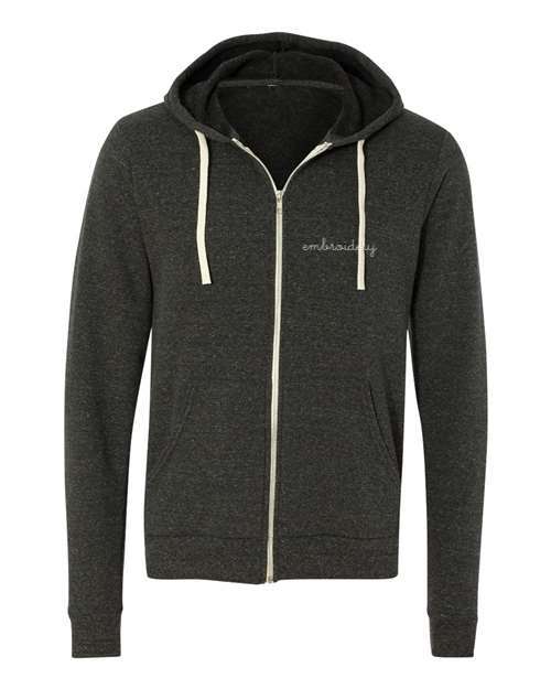 Zip fleece hoodie – personalized and custom embroidered