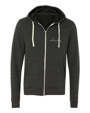 juju + stitch Personalized Custom Embroidered Sweatshirts & Hoodies Adult XL / Tri Charcoal Adult Zip Fleece Hoodie (Unisex)