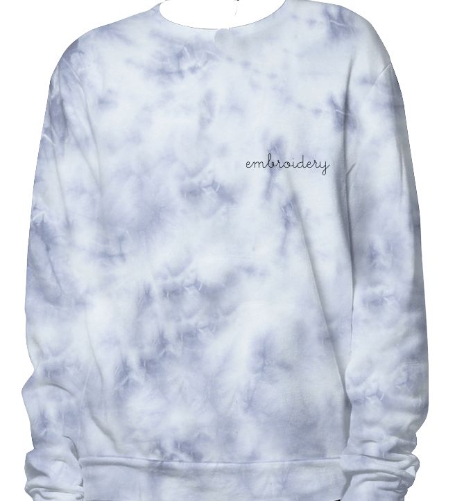 Personalized tie-dye sweatshirt – custom embroidered crewneck