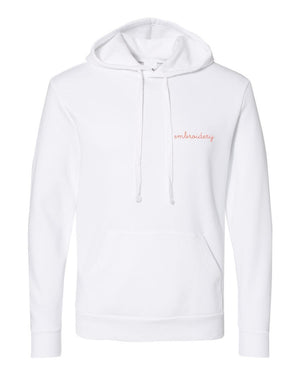 juju + stitch Personalized Custom Embroidered Sweatshirts & Hoodies Adult XS / White Adult Supersoft Classic Hoodie (Unisex)