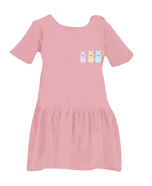 juju + stitch Personalized Custom Embroidered Sweatshirts & Hoodies "Little Peeps" Baby + Little Kids Cotton Dress