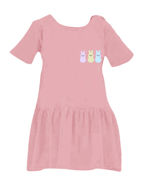 juju + stitch Personalized Custom Embroidered Sweatshirts & Hoodies Baby Pink / 6M "Little Peeps" Baby + Little Kids Cotton Dress