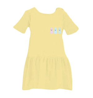juju + stitch Personalized Custom Embroidered Sweatshirts & Hoodies Baby Yellow / 6M "Little Peeps" Baby + Little Kids Cotton Dress