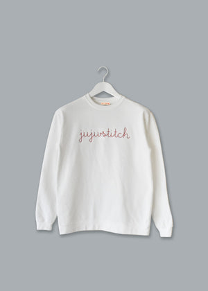 Big Kids Vintagewash Crewneck Sweatshirt juju + stitch  custom personalized script embroidered vintage crewneck fleece sweatshirt