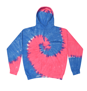 Kids Tie-Dye Pullover Hooded Sweatshirt juju + stitch  custom personalized script embroidered tie dye hoodie