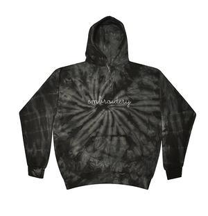 Kids Tie-Dye Pullover Hooded Sweatshirt juju + stitch  custom personalized script embroidered tie dye hoodie