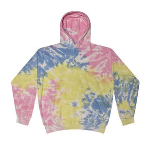 Kids Tie-Dye Pullover Hooded Sweatshirt juju + stitch KIDS 2-4 / Yellow Candy custom personalized script embroidered tie dye hoodie