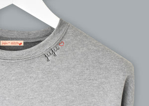 Ladies' Cropped Fleece Crewneck juju + stitch  custom personalized script embroidered cropped sweatshirt