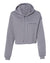 Ladies' Cropped Fleece Hoodie juju + stitch  custom personalized script embroidered cropped fleece hoodie