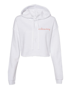 juju + stitch Personalized Custom Embroidered Sweatshirts & Hoodies Ladies' Supersoft Cropped Hoodie