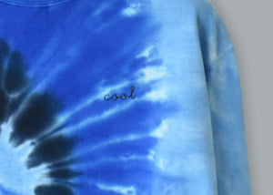 Adult Tie-Dye Crewneck Fleece Sweatshirt (Unisex) juju + stitch  custom personalized script embroidered tie dye crewneck fleece sweatshirt