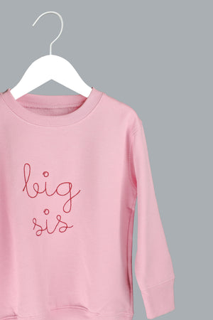 juju + stitch Personalized Custom Embroidered Sweatshirts & Hoodies Little Kids Classic Crewneck Sweatshirt Big Sis