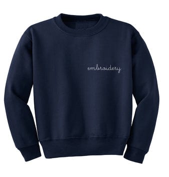 Big kids crewneck sweatshirt – personalized & custom embroidered