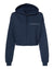 juju + stitch Personalized Custom Embroidered Sweatshirts & Hoodies S / Navy Ladies' Supersoft Cropped Hoodie