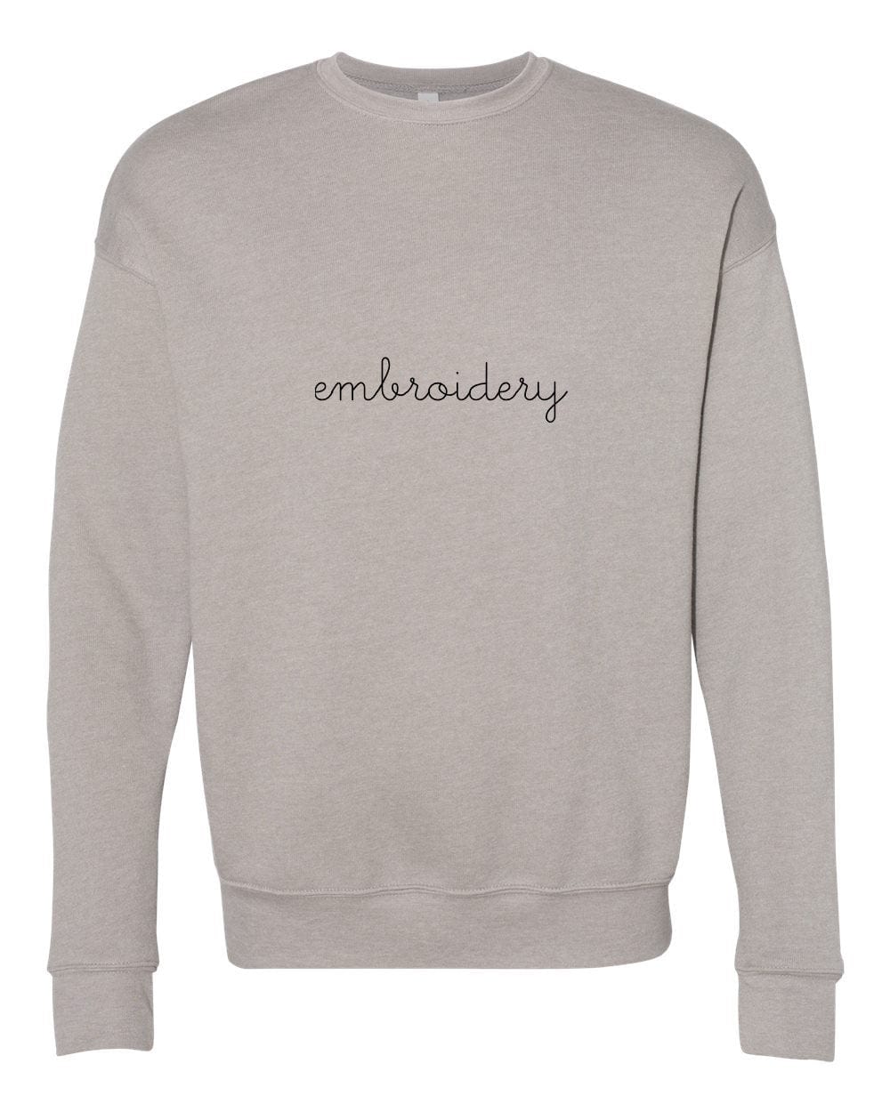 Adult Classic Crewneck Fleece (Unisex) juju + stitch S / Taupe custom personalized script embroidered crewneck fleece