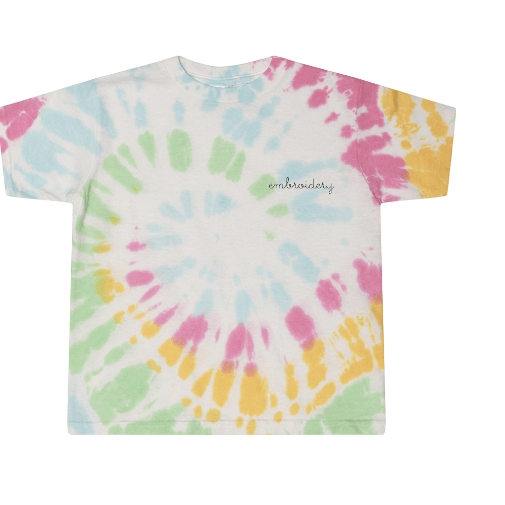 Kids tie-dye t-shirt – personalized & custom embroidered
