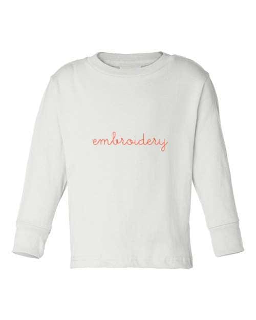 Kids long sleeve t-shirt – personalized & custom embroidered