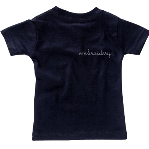 juju + stitch Personalized Custom Embroidered T-shirt 6M / Navy Baby Classic Shortsleeve T-shirt