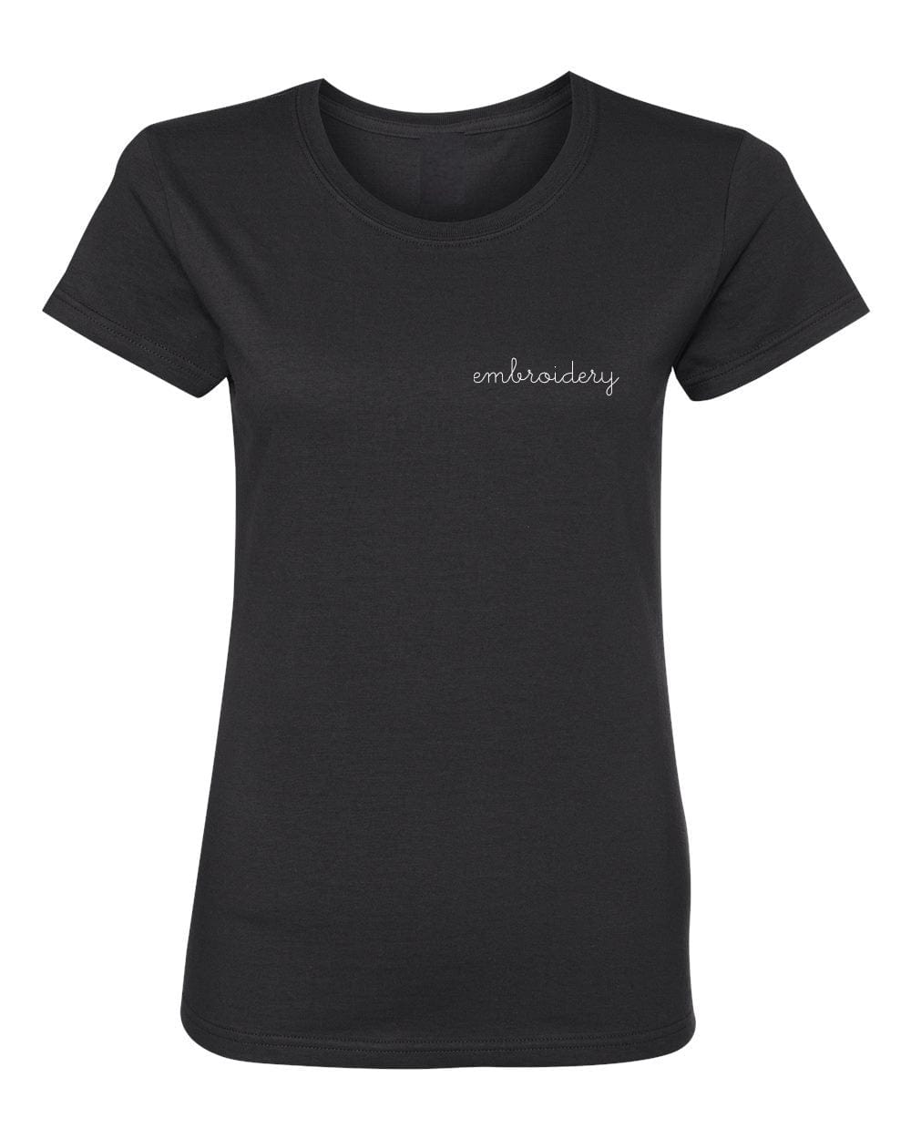 Ladies solid cotton t-shirt – personalized & custom embroidered