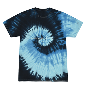 Adult Tie-Dye T-shirt (Unisex) juju + stitch Adult S / Deep Blue custom personalized script embroidered kids tie dye t-shirt