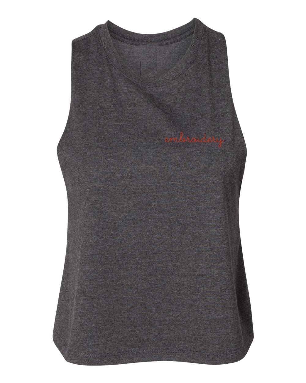 Ladies cropped racerback tank – personalized & custom embroidered