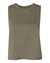 juju + stitch Personalized Custom Embroidered T-shirt Adult S / Olive Ladies' Racerback Cropped Tank