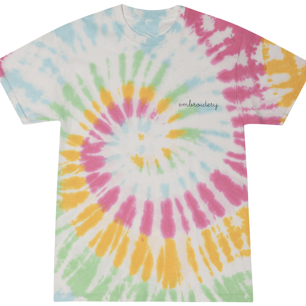 Adult tie-dye t-shirt – personalized & custom embroidered