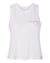 juju + stitch Personalized Custom Embroidered T-shirt Adult S / White Ladies' Racerback Cropped Tank